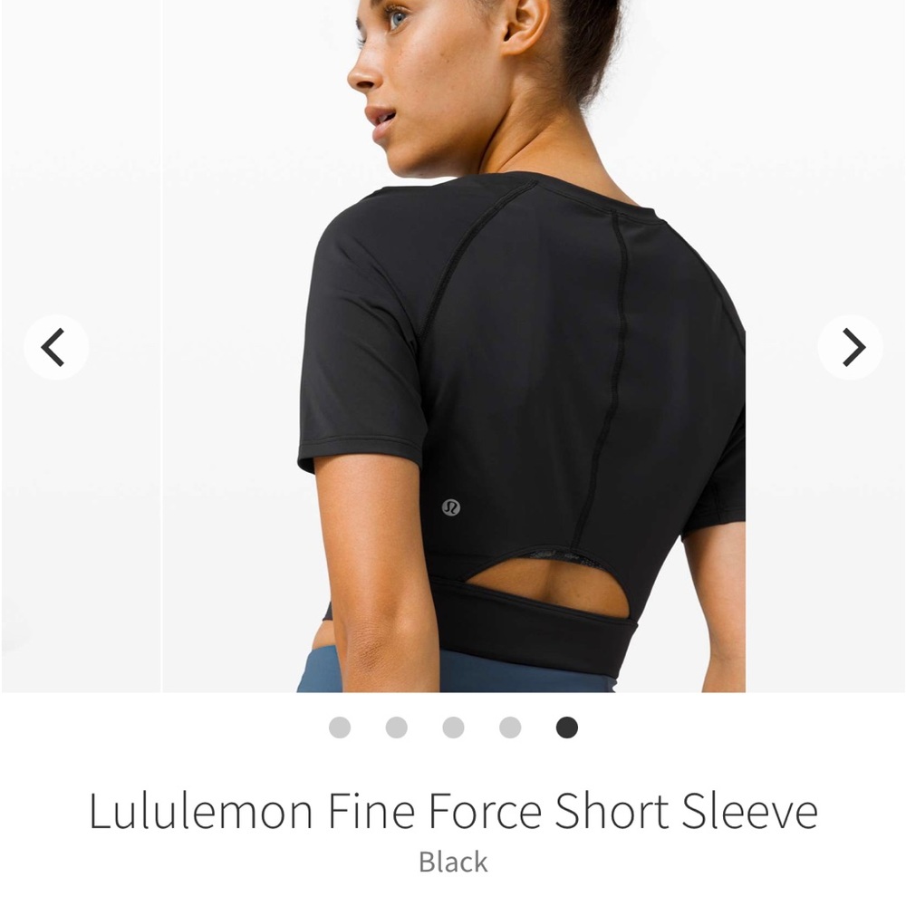 Lululemon Fine Force Short Sleeve Top